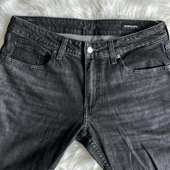 NWOT Bonobos Men’s Jeans Slim Fit Size 32x30 Black Wash - Picture 3 of 13